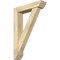 Ekena Millwork Traditional Slat Rough Sawn Bracket w/ Offset Brace, Douglas Fir, 6"W x 26"D x 38"H BKT0604X26X38TRA06RDF - alternate 1